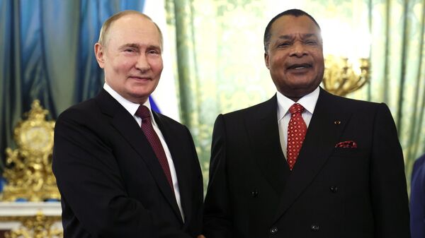 Президент Владимир Путин встретился с президентом Конго Дени Сассу-Нгессо