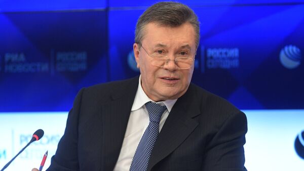 Пресс-конференция экс-президента Украины В. Януковича